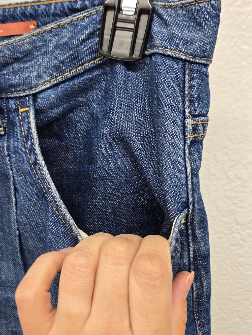 Anthropologie Pilcro The Breaker Barrel Leg Jeans Baggy Pleated Tapered Camo 30 - Picture 7 of 17
